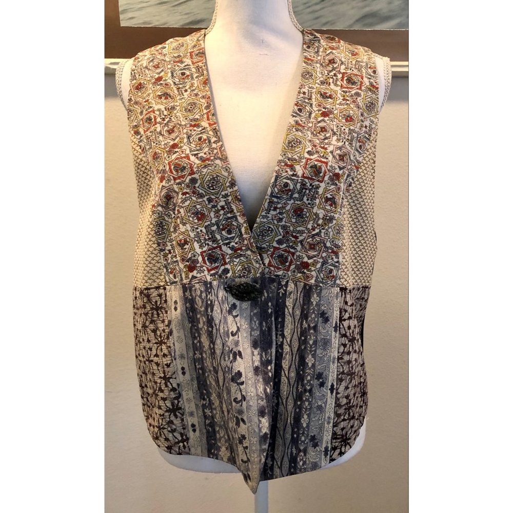 Yasuko 100% Silk Japanese Patchwork Vest